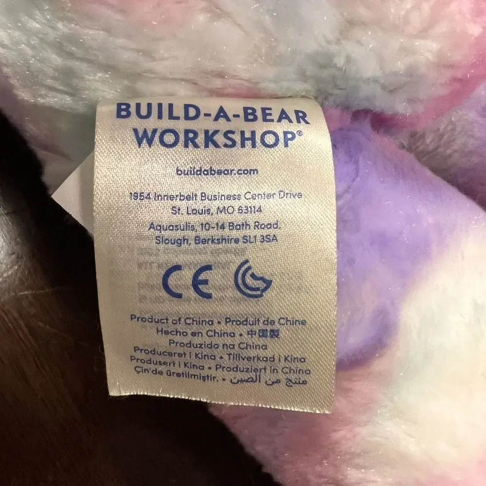 Build A Bear Plush Pastel Swirl Tie-Dye‎ Kitty Cat 17